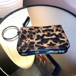Leopard wristlet